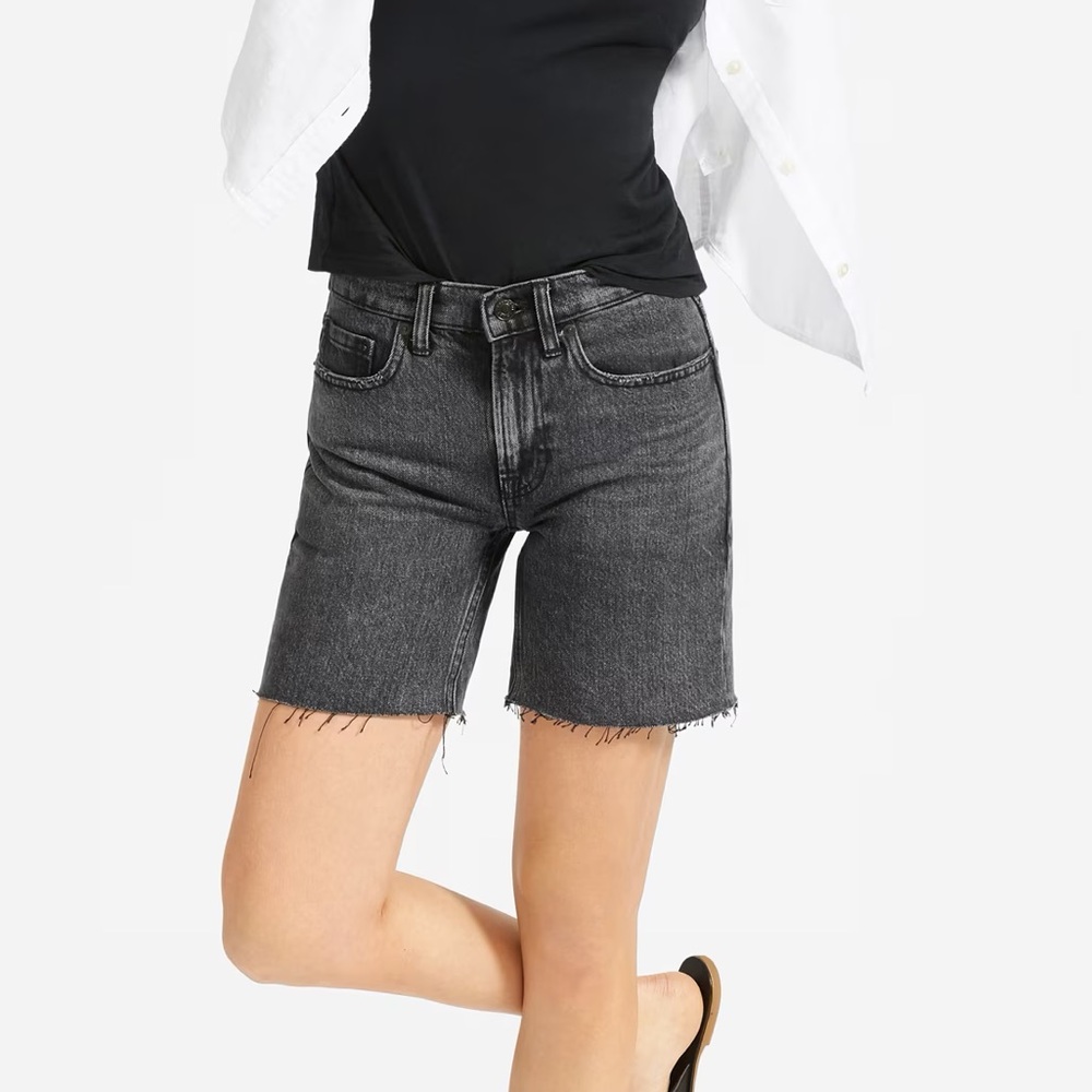 Everlane Way High Denim Shorts